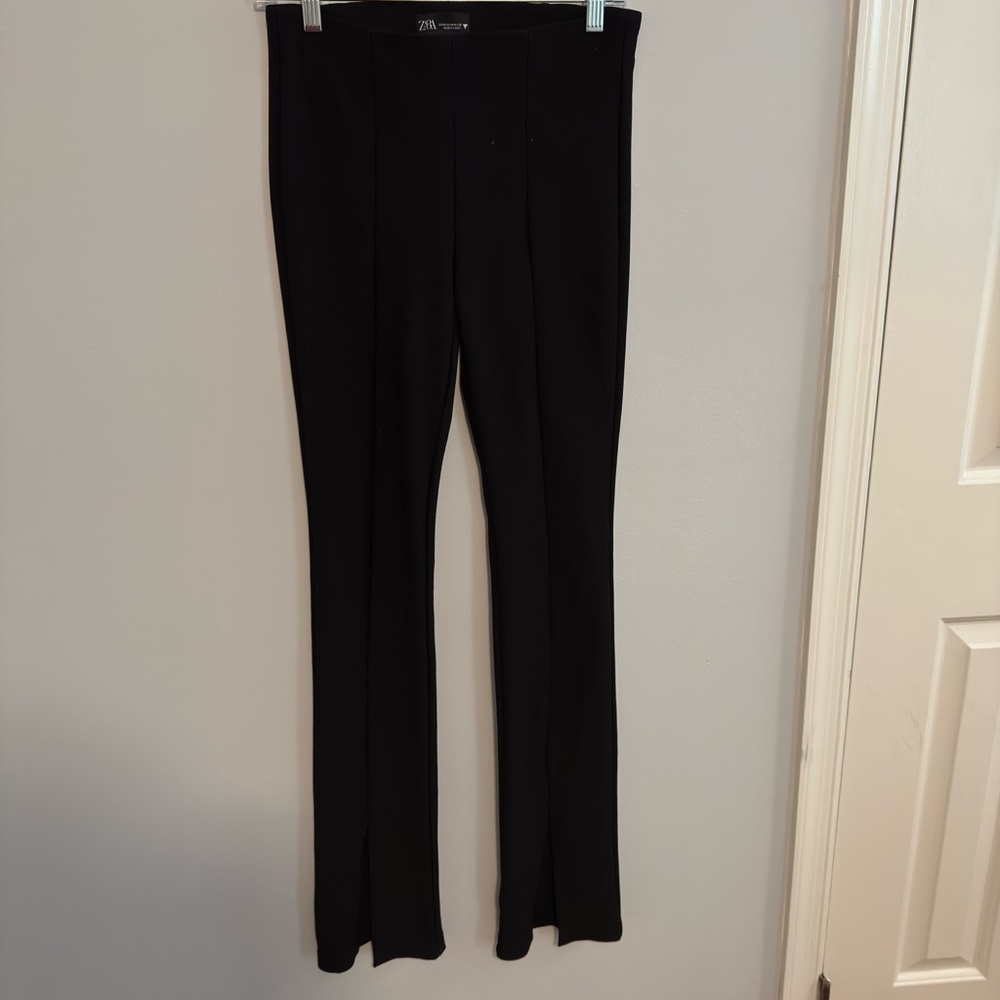 Zara Black Flare Pants Sleek Boot Cut Design